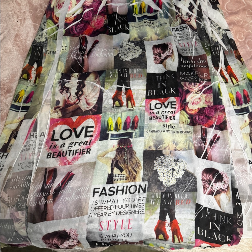 Blush Multicolor Graphic A-Line Skirt